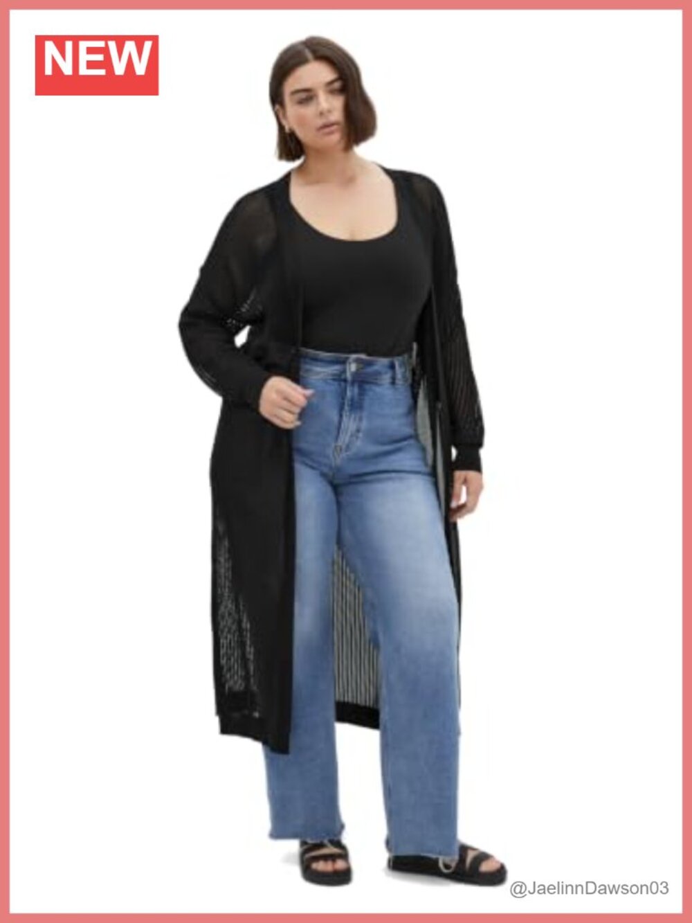 City Chic Gigi Open Front Longline Cardigan Plus Size